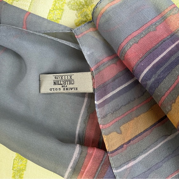 Silk scarf gray - Picture 2 of 3